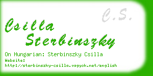 csilla sterbinszky business card